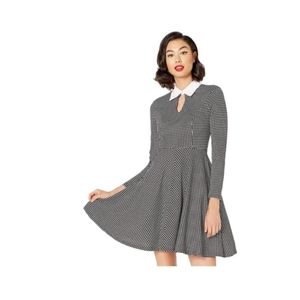 Fit & Flare Houndstooth Dress